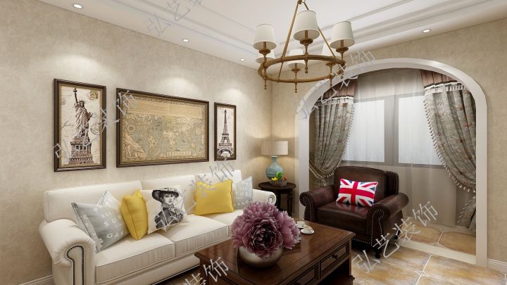 唐山景泰翰林-87平米-6.5萬-大氣美式