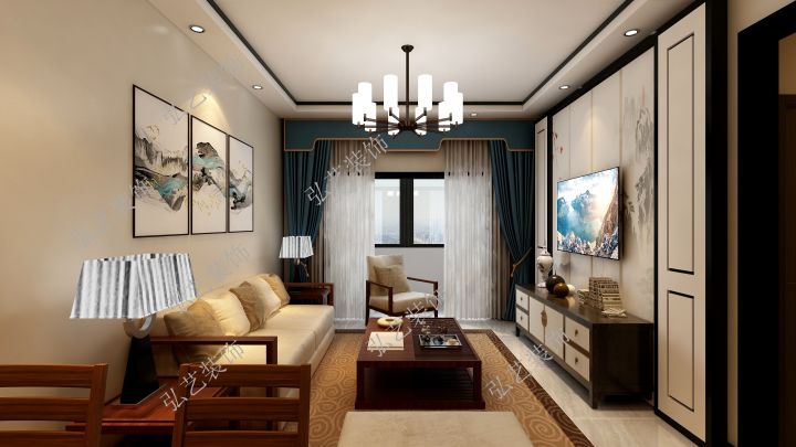 景泰翰林-87平米-新中式風(fēng)格