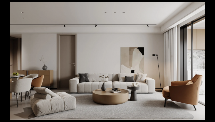 143㎡實用簡約風(fēng)一鏡到底