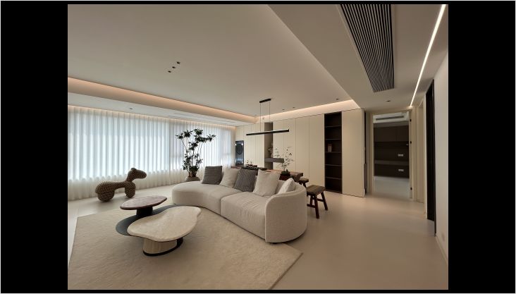 中海九樾169㎡奶油中古風(fēng)實(shí)景落地