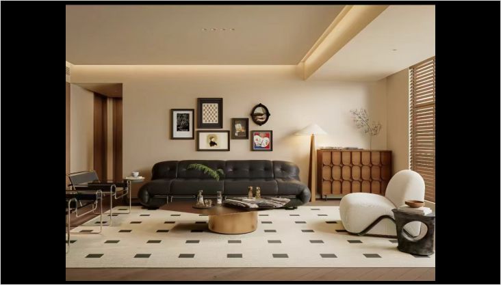 奶油中古風(fēng)132㎡效果展示